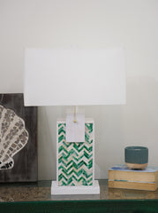 Wooden Table Lamp/Fabric shade with UL standard