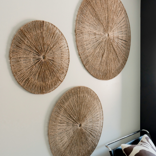 Natural Seagrass Circular Wall Decor 3 Piece Set