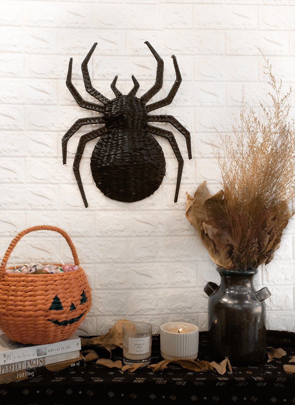 Handcrafted Water Hyacinth Spider Wall Décor