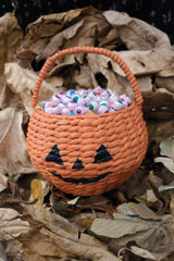 Water Hyacinth Pumpkin Candy Bowl with Handle