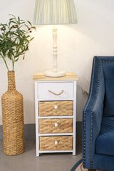 MDF/Wood Cabinet with water hyacinth/wood drawers