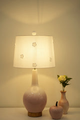 Ceramic Table Lamp/Fabric shade with UL standard